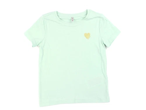 Kids ONLY mist green logo t-shirt